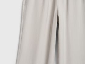 Прямые брюки с поясом на резинке, Бежевый