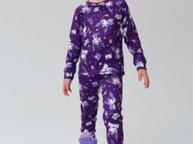 Термокомплект трикот. для девочек: фуфайка (футболка) с длин. рук, брюки для эпизод. использования