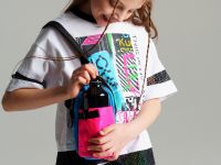 Комплект для девочек: сумка текстильная, бутылка для воды