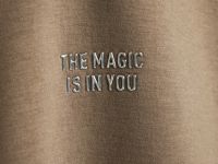 Футболка оверсайз с принтом, Бежевый