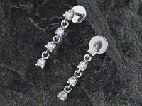 Пусеты из белого золота э4712пс04201413