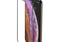 Защитное стекло Tempered Glass для Apple iPhone 12 Pro Max цветное (черная рамка)