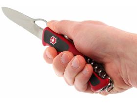 Нож перочинный Victorinox RangerGrip 61, сталь X55CrMo14, рукоять полиамид, красно-чёрный, 11 функций, 130мм