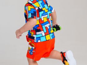 Комплект детский трикотажный для мальчиков: фуфайка (футболка), шорты