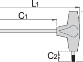 Ключ Г-образный шестигранный с ручкой Unior 193HX (7 мм)
