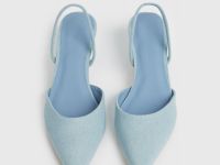 Туфли на низком каблуке, Синий