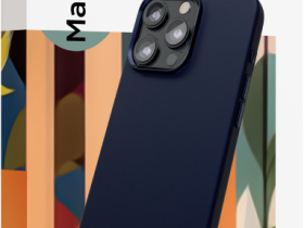 Клип-кейс VLP Ecopelleс MagSafe для Apple iPhone 15 Pro Max Синий