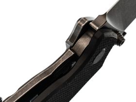 Нож Barmaley Knives Seadevil, сталь D2, рукоять G10/сталь, черный, вейв