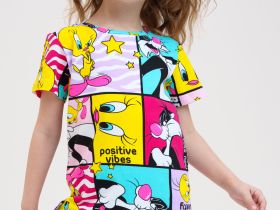 Фуфайка трикотажная для девочек (футболка)