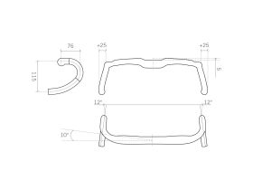 Шоссейный руль FSA K-Wing AGX A9 карбон  (карбон 440 мм 31.8 мм)