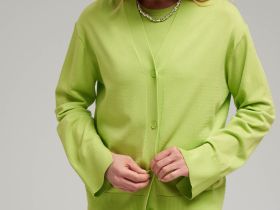 Кардиган свободного кроя с хлопком