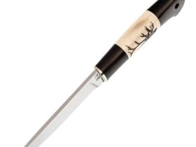 Нож Грибник, сталь Х12МФ, рукоять граб/рог лося