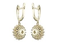 Серьги из желтого золота с бриллиантами э0301сг07163600