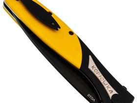 Складной нож Reptilian Корюшка-01 Black, сталь VG-10, рукоять Yellow G10