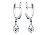 Серьги из белого золота с бриллиантами э4701сг08170100