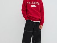 Худи с вышивкой для мальчиков, Красный