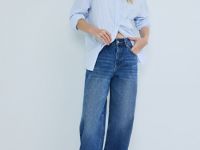 Хлопковая рубашка, Голубой