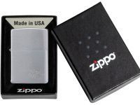 Зажигалка ZIPPO с покрытием Brushed Chrome, латунь/сталь, серебристая