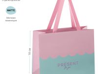Пакет подарочный MESHU "Wave pink" 23*18*10 см