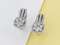 Серьги из белого золота с бриллиантами э0901сг06182700