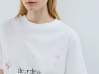 Футболка с цветочным принтом, Белый