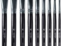 Кисть колонок №6 плоская Альбатрос "Профи" длинная ручка