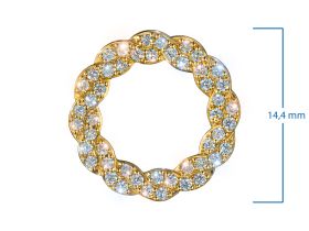 Подвеска из желтого золота с бриллиантами э0301пд09210006