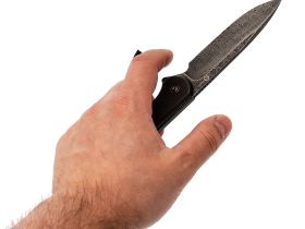 Нож CIVIVI Fixed Blade Elementum Black, сталь дамаск