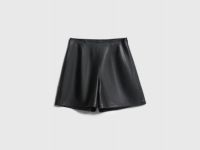 Шорты из искусственной кожи, Черный