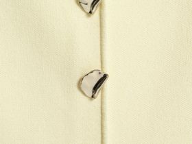 Вязаный топ с акцентными пуговицами, Желтый