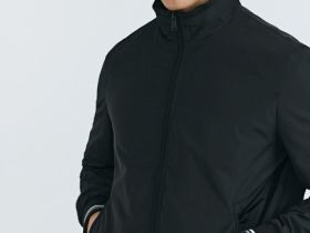 Бомбер с контрастными деталями, Черный