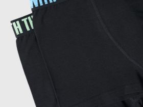 Трусы-боксеры для мальчиков, 2 шт., Черный