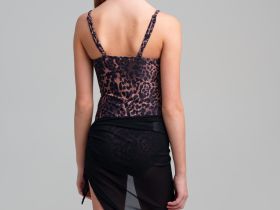 Комплект трикотажный для девочек: купальник, парео