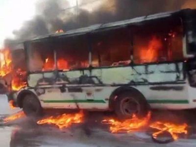 Стала известна причина возгорания маршрутного автобуса в Якутске