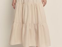 Юбка макси на резинке со съемной подкладкой