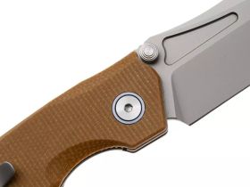Складной нож Remette Rhino, сталь 14C28N, рукоять микарта, коричневый