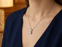 Классическая подвеска из серебра э0612пд10134800_white