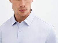 Рубашка из хлопкового сатина, Белый