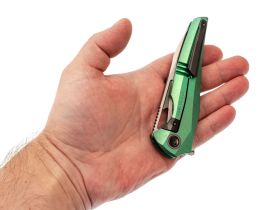 Складной нож TUOTOWN Magpie, сталь M390, рукоять Crystal Titanium Green