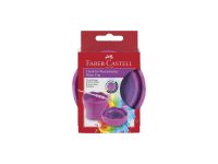 Стакан для воды Faber-Castell "Clic&Go", складной, розовый мрамор