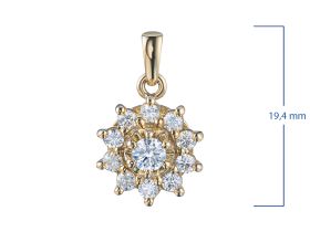 Классическая подвеска из желтого золота э0312пд04202940_white