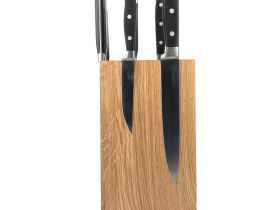 Подставка настольная магнитная для 6 ножей Woodinhome KS003SON, дуб