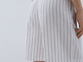 Шорты со складками, Бежевый