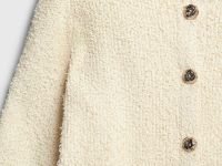 Укороченный кардиган из махровой пряжи, Желтый