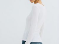 Приталенный лонгслив, Белый