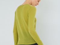 Полупрозрачный джемпер из шерсти альпака, Зеленый