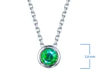 Колье из белого золота с изумрудом э4778кл02220890