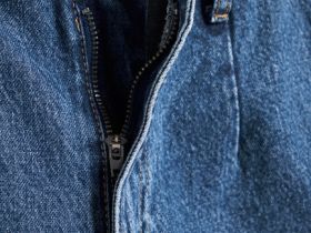 Широкие джинсы с ремнём, Синий