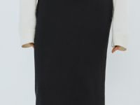 Вязаная юбка миди, Черный