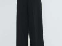 Широкие брюки со складками, Черный